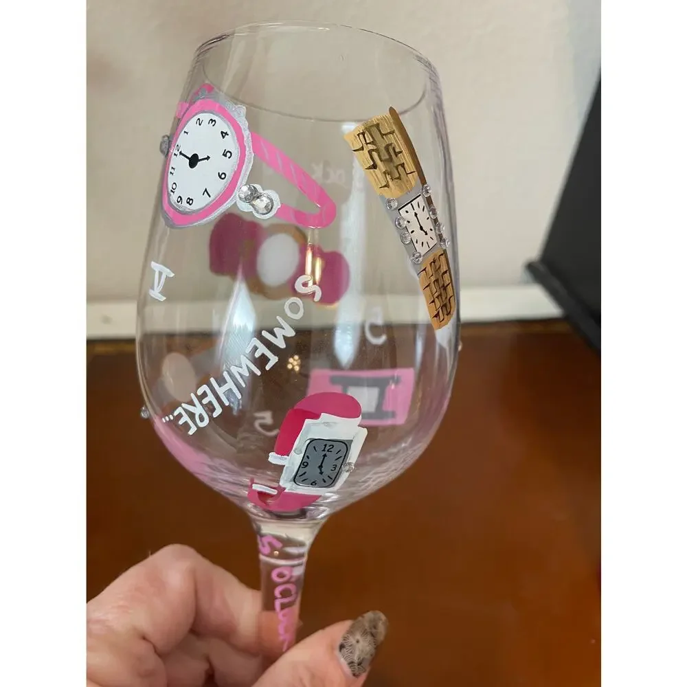 NWT Lolita Wine Glass It’s 5’Oclock Somewhere